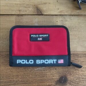 Vintage Polo by Ralph Lauren Red and Black Wallet
